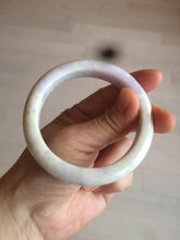Load image into Gallery viewer, 56.6mm Certified Type A 100% Natural Sage Green/Thistle purple/cream beige Jadeite Jade bangle X107-0542