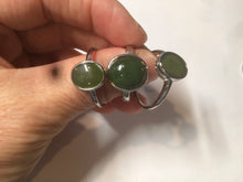 Load image into Gallery viewer, 100% Natural dark green nephrite (碧玉) Jade ring HT66 (adjustable size)