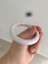 Load image into Gallery viewer, 56.6mm Certified Type A 100% Natural Sage Green/Thistle purple/cream beige Jadeite Jade bangle X107-0542