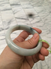Load image into Gallery viewer, 54.9mm certified type A 100% Natural white/green jadeite jade bangle B74-1109