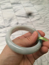 Load image into Gallery viewer, 54.9mm certified type A 100% Natural white/green jadeite jade bangle B74-1109