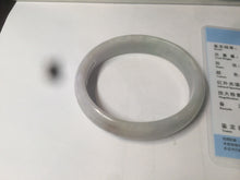 Load image into Gallery viewer, 52mm Certified 100% natural Type A light green/purple oval jadeite jade bangle N109-2828