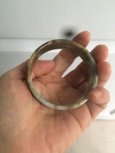 Load image into Gallery viewer, 52mm certified Type A 100% Natural sugar brown/red/green/white oil painting style square Jadeite Jade bangle D3-2745