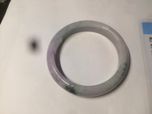 Load image into Gallery viewer, 54.5mm certified Type A 100% Natural green/purple/white jadeite jade bangle AB69-9790