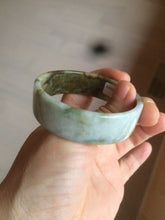 Load image into Gallery viewer, 52mm certified Type A 100% Natural sugar brown/red/green/white oil painting style square Jadeite Jade bangle D3-2745