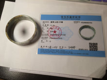 Load image into Gallery viewer, 52mm certified Type A 100% Natural sugar brown/red/green/white oil painting style square Jadeite Jade bangle D3-2745