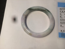 Load image into Gallery viewer, 54.5mm certified Type A 100% Natural green/purple/yellow (FU LU Shou) jadeite jade bangle AB71-9798