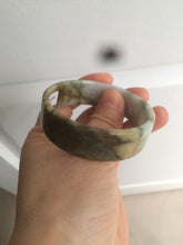 Load image into Gallery viewer, 52mm certified Type A 100% Natural sugar brown/red/green/white oil painting style square Jadeite Jade bangle D3-2745
