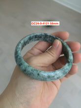 Load image into Gallery viewer, 52-60mm certified Type A 100% Natural green gray black Jadeite Jade bangle GC24 (add on item)