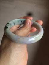 Load image into Gallery viewer, 58.6mm 100% natural type A certified light green/purple/red (FU LU SHOU, 福禄寿) jadeite jade bangle AQ3-0726