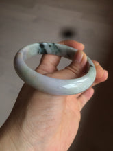 Load image into Gallery viewer, 58.6mm 100% natural type A certified light green/purple/red (FU LU SHOU, 福禄寿) jadeite jade bangle AQ3-0726