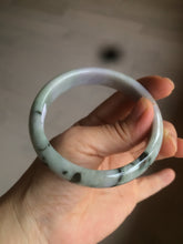 Load image into Gallery viewer, 58.6mm 100% natural type A certified light green/purple/red (FU LU SHOU, 福禄寿) jadeite jade bangle AQ3-0726