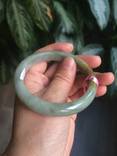 Load image into Gallery viewer, 56.6mm certified 100% natural Type A green/brown jadeite jade bangle L67-8440