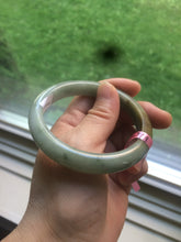 Load image into Gallery viewer, 56.6mm certified 100% natural Type A green/brown jadeite jade bangle L67-8440