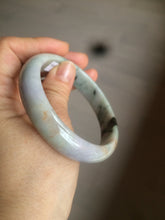 Load image into Gallery viewer, 58.6mm 100% natural type A certified light green/purple/red (FU LU SHOU, 福禄寿) jadeite jade bangle AQ3-0726