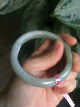 Load image into Gallery viewer, 56.6mm certified 100% natural Type A green/brown jadeite jade bangle L67-8440