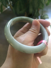Load image into Gallery viewer, 56.6mm certified 100% natural Type A green/brown jadeite jade bangle L67-8440