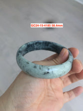 Load image into Gallery viewer, 52-60mm certified Type A 100% Natural green gray black Jadeite Jade bangle GC24 (add on item)