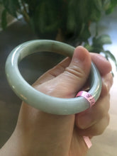 Load image into Gallery viewer, 56.6mm certified 100% natural Type A green/brown jadeite jade bangle L67-8440