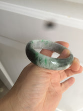 Load image into Gallery viewer, 53.5mm certified 100% natural Type A sunny green/dark green jadeite jade bangle Ak49-2724
