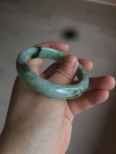 Load image into Gallery viewer, 52.8mm Certified Type A 100% Natural sunny green/purple/gray/black Jadeite Jade bangle C18-9769