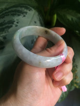 Load image into Gallery viewer, 57mm Certified Type A 100% Natural green/purple/brown Jadeite Jade bangle L69-0001
