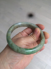 Load image into Gallery viewer, 61.5mm certified type A 100% Natural sunny green/brown/gray Jadeite Jade bangle AK48-2725