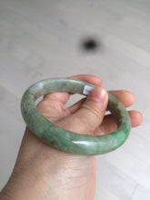 Load image into Gallery viewer, 61.5mm certified type A 100% Natural sunny green/brown/gray Jadeite Jade bangle AK48-2725