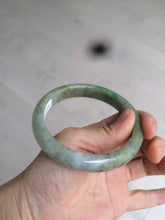 Load image into Gallery viewer, 61.5mm certified type A 100% Natural sunny green/brown/gray Jadeite Jade bangle AK48-2725