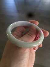 Load image into Gallery viewer, 53.3mm 100% natural Type A light yellow/green/purple/white jadeite jade bangle L70