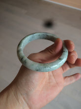 Load image into Gallery viewer, 55mm Certified type A 100% Natural green/white (windflowers, 小碎花) Jadeite Jade bangle AM69-9159