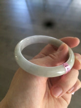 Load image into Gallery viewer, 53.3mm 100% natural Type A light yellow/green/purple/white jadeite jade bangle L70