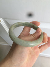 Load image into Gallery viewer, 61.5mm certified type A 100% Natural sunny green/brown/gray Jadeite Jade bangle AK48-2725
