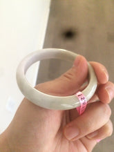 Load image into Gallery viewer, 53.3mm 100% natural Type A light yellow/green/purple/white jadeite jade bangle L70