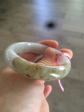 Load image into Gallery viewer, 51.3mm Certified Type A 100% Natural light green/purple/brown Jadeite Jade bangle B64-8418