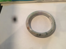 Load image into Gallery viewer, 54mm 100% natural type A certified light green/purple/red (FU LU SHOU, 福禄寿) jadeite jade bangle AQ2-0686