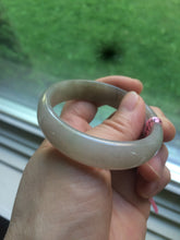 Load image into Gallery viewer, 50.5mm Certified Type A 100% Natural icy gary/green/brown oval Jadeite Jade bangle Z57-5353