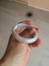 Load image into Gallery viewer, 50mm certificated Type A 100% Natural light green/white/purple Jadeite Jade bangle AM67