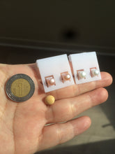 Load image into Gallery viewer, 6mm Genuine cultured freshwater high luster reflective pink/white oblate pearl stud earring AK38 (add on item, Not sale individually.)