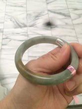 Load image into Gallery viewer, 56.6mm certified 100% natural Type A green/brown jadeite jade bangle L67-8440