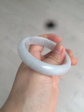 Load image into Gallery viewer, 50mm certificated Type A 100% Natural light green/white/purple Jadeite Jade bangle AM67