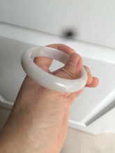 Load image into Gallery viewer, 50mm certificated Type A 100% Natural light green/white/purple Jadeite Jade bangle AM67