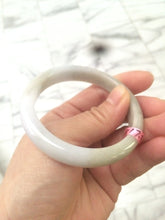 Load image into Gallery viewer, 53.3mm 100% natural Type A light yellow/green/purple/white jadeite jade bangle L70