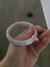 Load image into Gallery viewer, 53.3mm 100% natural Type A light yellow/green/purple/white jadeite jade bangle L70