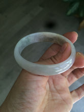 Load image into Gallery viewer, 49mm Certified Type A 100% Natural icy watery light green/white/yellow oval Jadeite Jade bangle B83-2500