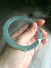 Load image into Gallery viewer, 58.1mm Certified Type A 100% Natural green/blue/gray/yellow super thin style Guatemala Jadeite bangle M51-7049