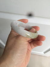Load image into Gallery viewer, 53.8mm certified Type A 100% Natural light yellow green Jadeite Jade bangle AK45-0450