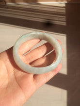 Load image into Gallery viewer, 51.5mm certified type A 100% Natural light green white oval Jadeite Jade bangle AQ6-9925