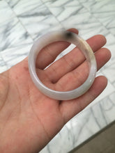 Load image into Gallery viewer, 49mm Certified Type A 100% Natural icy watery light green/white/yellow oval Jadeite Jade bangle B83-2500