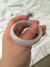 Load image into Gallery viewer, 49mm Certified Type A 100% Natural icy watery light green/white/yellow oval Jadeite Jade bangle B83-2500